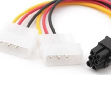 ATX 전원 분배 Y형 젠더 케이블 12V 6P M IDE P2511, 1개, 1cm