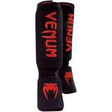 VENUM MMA護腳脛 散打搏擊防護裝備, 1個, 黑紅