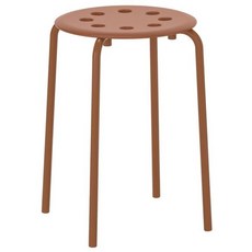 [이케아정품] 튼튼한 이케아 마리우스 스툴 원형의자 흰색 검정 1EA, 1개, 레드