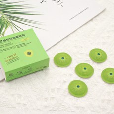 실리콘 피토 에센셜 오일 비딩 패치 성인 베이비 유니버셜 딩딩방지 야외용 실리콘 패치모기물린패치, 3.2X0.4cm*1+1, 녹색, 1개