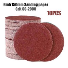 쿠쿠스토어 10pcs 인치 150mm 샌딩 종이 세트 0-2000 그리드 금속 광택 연마 패드 디스크 목공 도구, 01 10 PCS Set, 09 1200 Grit, 01 China Mainland