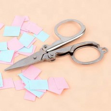 미니 접이식 미니가위 휴대용 휴대용가위, 1개, 기본