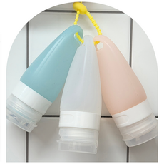 여행용 실리콘 공병 세트 소분용기 40ml 3P 혼합색상 1세트, 핑크/민트/화이트