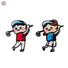 골프 와펜 골프선수 자수 프로골퍼 골프택 네임택 제작 패치 (열접착 와펜), 골프선수(남), 1개