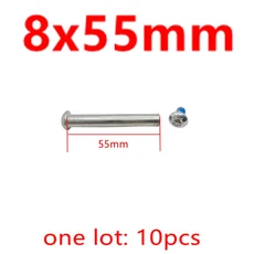 롤러 스케이트 부품 스쿠터 액슬 너트 나사 볼트 6mm, 08 8x55mm
