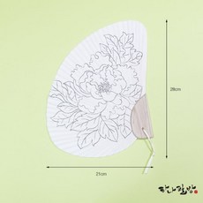 나비부채 大|민화도안부채|모란도1|고급한지부채|하나필방, 단일수량