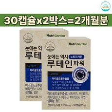 건강한 눈 유지 도움 잦은 운전 야간 운전 직장인 현대인 수험생 남성 여성 남자 여자 20대 30대 40대 홈쇼핑 추석 선물 뉴트리 루테인 파워 500mg, 30정, 2박스