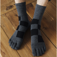 미셀즈픽 남성 스포츠 순면 중목 발가락양말 5켤레