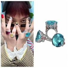 海藍寶石花卉造型戒指，時尚精緻設計，展現個人品味