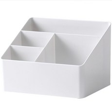 쉬운가게 화이트 4칸 수납 정리함 리모컨꽂이 책상정리함, 1개