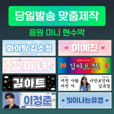 미니현수막 미니플랜카드 현수막 아이돌 응원 아이돌 플랜카드 자유문구 맞춤제작 유머 현수막, A-1