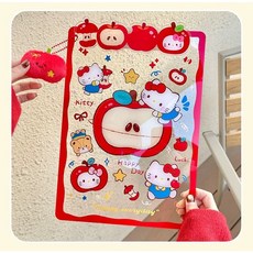 사과 키티 A4 아크릴 클립보드