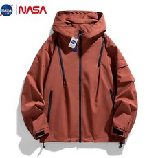 NASA 聯名 輕戶外 沖鋒衣 運動套裝 男女 連帽夾克 春秋季兩件套