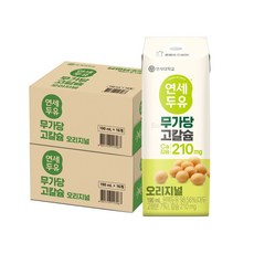연세두유 무가당 고칼슘 오리지널, 190ml, 32개