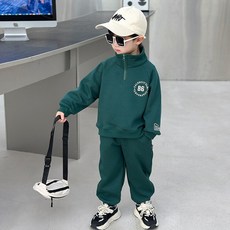 케이유유컴퍼니 키즈남아 봄신상 하이넥 집업맨투맨 조거팬츠 상하복