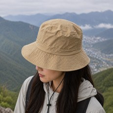 캐시리 로즈마리 등산모자 벙거지 파크골프 버킷햇 모자, 샌드베이지