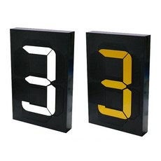 넘버링 번호판 숫자 카운트 가격표 숫자판 날짜 환율 현황판, N12_노랑