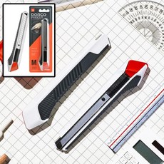색상랜덤 도루코 커터칼 M203 중형 (1p) 12mm날 논슬립 오토락 작업용 칼, 1개, 랜덤
