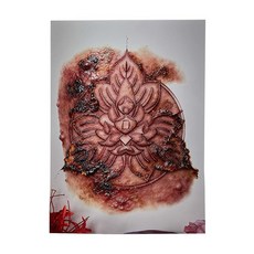 Miccostumes 임시 타투 게임 코스프레 액세서리 A4 백 패밀리 크레스트 스티커 할로윈