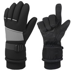 DDINTTAO 남성용 여성용 겨울 장갑 터치 스크린이 있는 따뜻한 스키 운전 사이클링 자전거 하이킹 추운 날씨에 적합 블랙. 대형 311266