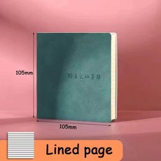 정사각형 노트 및 저널 미니 메모장 일기 일정 플래너 줄 지어/그리드/학교 사무용품으로 돌아 가기위한 빈 필기 용지, Green Lined