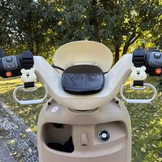 하중 지지력의 전기 자동차 후크 전면 장착형 조절 핸들바 배달 헬멧 물품용, 1개, 6. 검은색 빵곰 한 쌍 [45cm 길이 연장형]