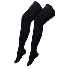 메디지아 의료용 허벅지 발막힘 압박스타킹 압박밴드 블랙, 허벅지형, 1세트