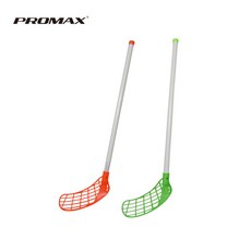 프로맥스 커브드 플로어볼 스틱, 그린 + 오렌지, 12개
