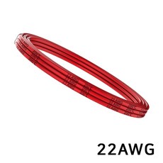 22AWG 실리콘 케이블 드론 RC카 배터리 전원선 고내열 주석도금 구리, 1개, (케이블) 22AWG(레드)