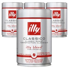 illy 意利 Classico 經典烘焙溫和均衡咖啡豆, 無研磨咖啡豆, 4個, 250g