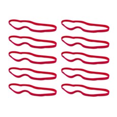 10 20개입 스포츠 논슬립 탄력 헤어밴드 얇은 축구 요가 러닝 땀밴드 여성 소녀용, 10pcs Red