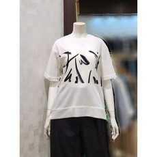 벨라디터치 V9G2TS28 프린트 배색 티블라우스 P003819838 804732