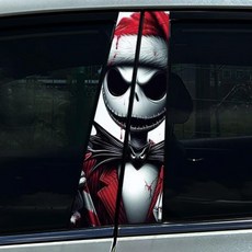 고딕 스타일 해골 자동차 필러 스티커 센터 컬럼 장식 커버 스크래치 방지 방수 데칼, 2. CHR 135, B. 1Pair