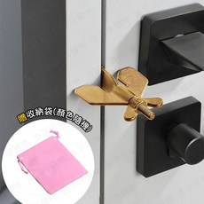 多功能防盜阻門器：居家、飯店門擋首選，防風防撞、安全穩固, 防盜阻門器-金色, 1個