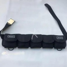 스쿠버 프리다이빙 웨이트 벨트 잠수 버클 코팅된 다이버 장비 포켓 넥, 5포켓 납 제외0-2kg 전용