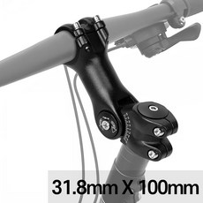 BTR 자전거 각도조절 스템 31.8 X 100mm, 1개, 블랙