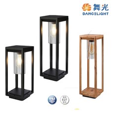 舞光 E27 沃野戶外草皮燈 35公分/50公分 (砂黑/木紋) LED-3208-35, 1個, 35公分砂黑