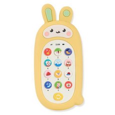 12개월 아기 소근육 두뇌발달 영어 멜로디 전화기 유치원장난감 추천 어린이선물, 토끼 색상 랜덤, 1개