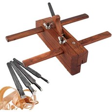 YAOBAO 손대패 서양대패 랍벳 핸드 우드 플래너 - 5개의 칼날이 있는 DIY 쟁기 슬롯 홈 어깨 평면 카펜터 우드카버에 맞게 조정 가능