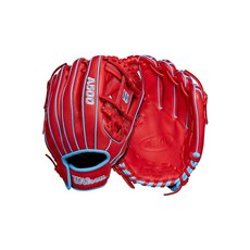 Wilson 윌슨 A500 30.5cm(12인치) 내야 청소년 야구 장갑 - 오른손 투구 네이비/블루/레드_157329, 오른손 던지기, 레드/블루/화이트_157329