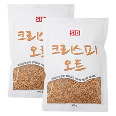 [희주몰] 귀리의 모양이 살아있는 100% 오트밀 크리스피오트 500g, 2개
