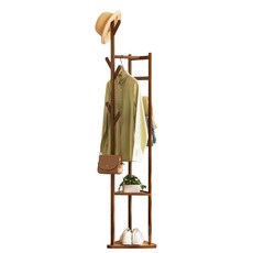 宅咖購物 褲架款三角底衣帽架 (兩色可選), 茶木色