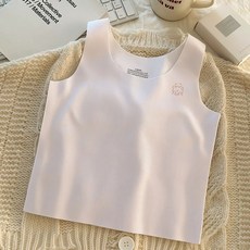 MQD 少女無痕內衣，發育期女童學生兒童防凸點中長款背心