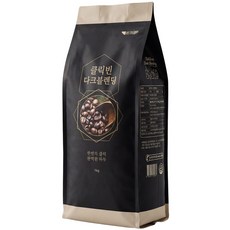 클릭빈 다크 블랜딩 산미없는 원두커피 홀빈 고소한맛, 1kg, 1개, 홀빈(분쇄안함)