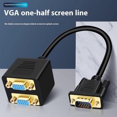 VGA 스플리터 케이블 1INPUT 2OUTPUT 1080P 더블 모니터 어댑터 25cm PC 노트북 프로젝터 용 LCD TVS 디스