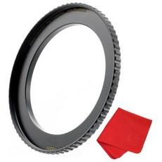 Breakthrough Photography 필터용 67mm ~ 77mm 스텝업 렌즈 어댑터 링 매트 블랙 전기 도금 마감의 CNC 가공 황동으로 제작, 58mm to 62mm, 1개