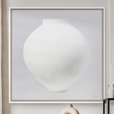 위아트 레이니 달항아리 돈들어오는 풍수 인테리어 그림 액자 기획전 6종, 2.고요한 달_03 (달항아리), 6호_원목 블랙 관 액자 (전면아크릴)