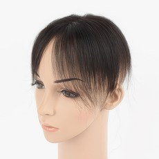 여우가발 여자 가르마 5cm×8cm/20cm 짧은머리 정수리 부분가발 CW8003, 자연검정, 1개