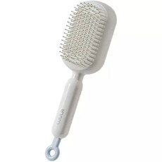 젖은 모발과 마른 모발을 위한 접이식 쿠션 마사지 빗 모든 모발 유형을 정전기 방지 셀프 클리닝 헤어, 1개