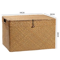 북유럽 대형 라탄 보관 수납장 정리 수납함 바구니 수납 소품 정리함 박스, 밀짚 44x30x28cm 오렌지 플랩, 1개, G. 초편직 44x30x28cm 오렌지 플립
